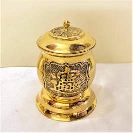 Hũ Đựng Muối Gạo Bằng Đồng Vĩnh Tiến 3 Cỡ - Cỡ Nhỏ (Cao 8cm)