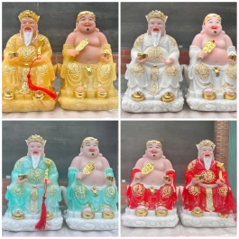 [10inch] Tượng Thần tài Thổ Địa bằng đá nhập khẩu cao cấp cao 25cm – 4 màu