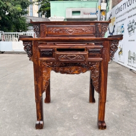 Bàn thờ gia tiên gỗ muồng 2 tầng ngang 1m07