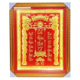 [40x50] Cửu Huyền Thất Tổ bằng đồng cao 50 cm x ngang 40 cm - Có đèn