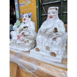 [8inch] Tượng Thần Tài Thổ Địa Sứ Đức Hóa Nhập Khẩu Cao Cấp 8inch - Cao 22cm