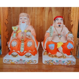 [8inch] Tượng Thần Tài Thổ Địa sứ đức hóa cao cấp nhập khẩu Đài Loan cao 23.5cm –Đỏ