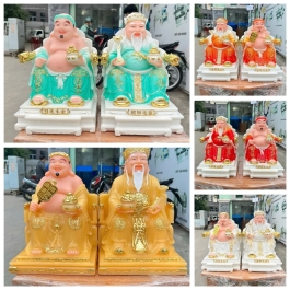 [ 10inch] Tượng Thần tài Thổ Địa ngồi ghế đá nhập khẩu mẫu mới nhất cao 25cm – 5 màu