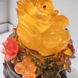 Cóc Ngậm Xu Vàng Hồ Lô Cao 17cm - 2 Màu (Vàng, Xanh)