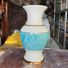 Bình hoa thờ cúng sứ họa tiết đá hoa cương - Đá Hoa Cương màu Xanh Cao 19.5cm Ngang 8.5cm
