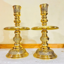 Bộ Ngũ Sự Đỉnh Vuông  Bằng Đồng Cao 33cm thương hiệu Vĩnh Tiến sản xuất tại Việt Nam (Bộ số 1)