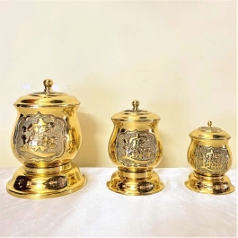 Hũ Đựng Muối Gạo Bằng Đồng Vĩnh Tiến 3 cỡ - Cỡ Trung (Cao 11cm)