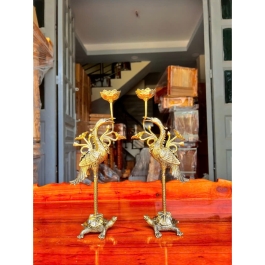 Cặp Hạc Thờ Gia Tiên Bằng Đồng Thương Hiệu Vĩnh Tiến 5 cỡ - Cỡ 5 Cao 54cm HC4