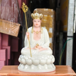 Tượng Địa Tạng Vương Bồ Tát ngồi Đài Sen cao 30cm
