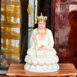 Tượng Địa Tạng Vương Bồ Tát ngồi Đài Sen cao 30cm