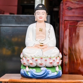 Tượng Phật A Di Đà bằng sứ đức hóa cao 33cm