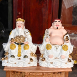 [C03] Tượng Thần Tài Thổ Địa Bằng Sứ Đức Hóa Nhập Khẩu Cao Cấp – TRẮNG