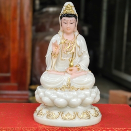 Tượng Quan Thế Âm Bồ Tát bằng đá cao cấp cao 30cm