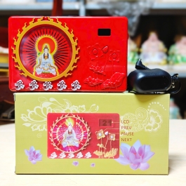 Máy Niệm Phật 21 bài - Phát Quang Hình Quán Thế Âm Bồ Tát - Đài Tụng Kinh 21 bài Có Đèn