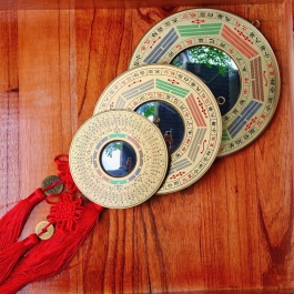 Gương Bát Quái Âm Dương Thái Cực bằng Đồng nguyên chất - 3 cỡ (ĐK: 12cm, 16cm, 19cm) - Tiên Thiên Bát Quái Thái Cực
