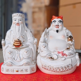 Tượng Thần tài Thổ Địa Sứ Đức Hóa Cao Cấp Nhập Khẩu Đài Loan cao 25cm