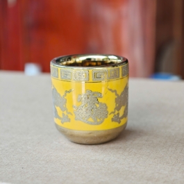 Ly, Chum Nước Thờ Cúng 3D Vàng Hình Rồng ( Lẻ 1 ly )