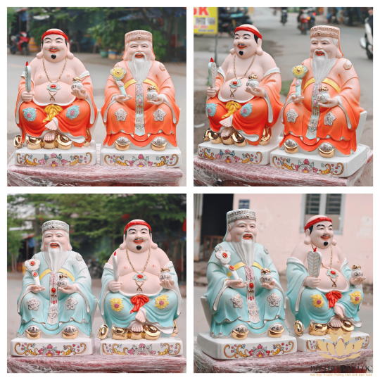 Tượng Thần Tài Thổ Địa sứ đức hóa cao cao cấp cao 31cm