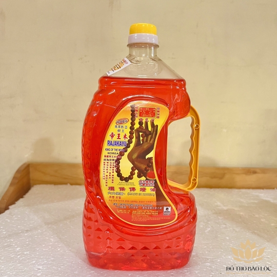 Dầu Cát Tường lưu ly 1.2kg màu vàng dùng trong thờ cúng