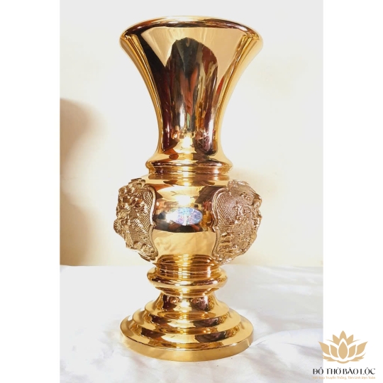 Bình Cắm Hoa Bằng Đồng Vĩnh Tiến 4 cỡ - Cao 25cm (Cỡ 3)