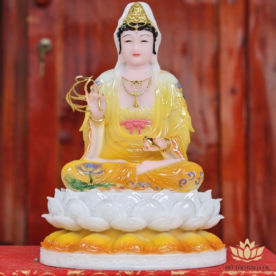 Tượng Quan Thế Âm Bồ Tát bằng đá nhập khẩu cao cấp cao (2 cỡ cao: 31cm và 43cm)