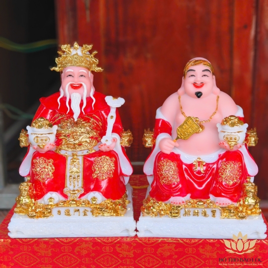 Tượng Thân Tài Thổ Địa Đá Nhập Mẫu Phú Quý Rồng (3 cỡ: 8inch, 10inch, 12inch)