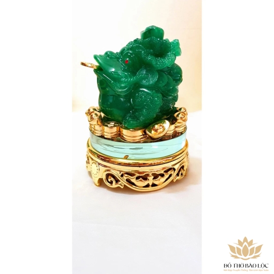 Cóc ngậm tiền vàng, thiềm thừ phong thủy cao 13cm - (đỏ, vàng, xanh, xanh đầu đỏ, xanh củ cải)