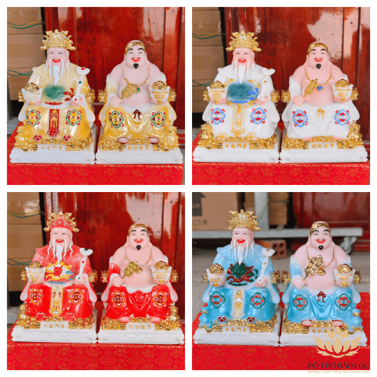 Tượng Thần Tài Thổ Địa Đá Nhập Mẫu Phú Quý Rồng (4 cỡ: 7inch, 8inch, 10inch, 12inch) – MẪU GẤM