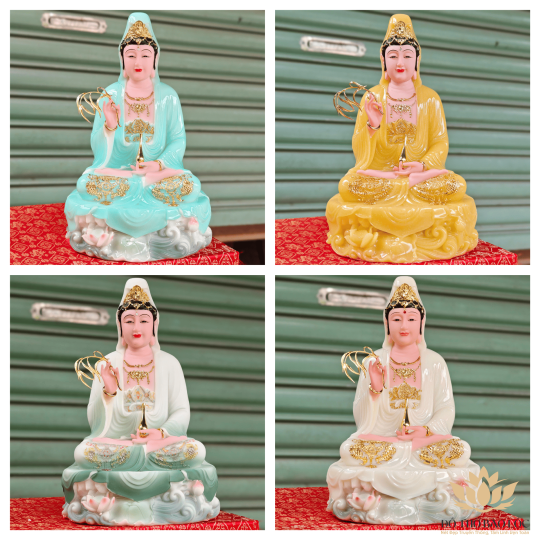 Tượng Phật Quan Thế Âm Bồ Tát bằng đá cao cấp cao (2 cỡ cao 30cm và 40cm)