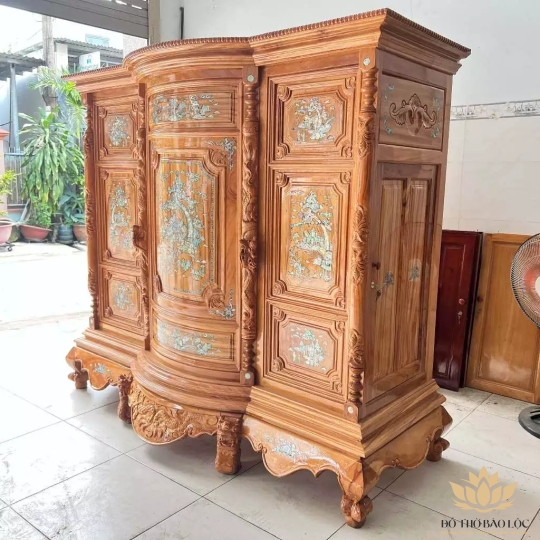 Tủ thờ gia tiên Gỗ gõ đỏ cao 1m60