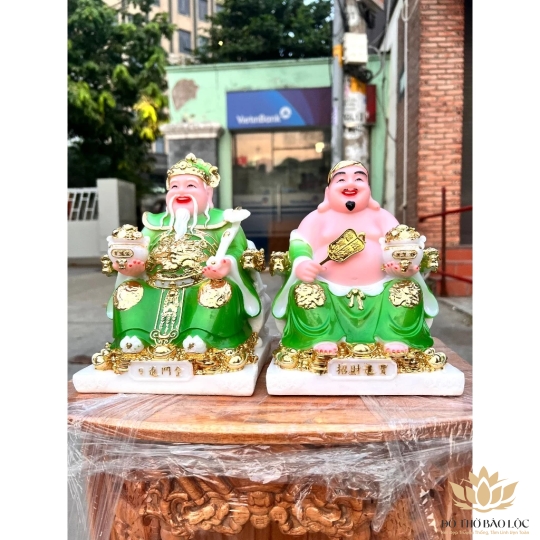 [8inch] Tượng Thần Tài Thổ Địa Đá Nhập Khẩu Cao Cấp Cao 20cm – 5 Màu (Trắng, Vàng, Đỏ, Xanh lá, Xanh lam)