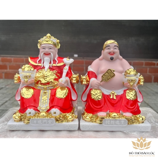 [8inch] Tượng Thần Tài Thổ Địa Đá Nhập Khẩu Cao Cấp Cao 20cm – 5 Màu (Trắng, Vàng, Đỏ, Xanh lá, Xanh lam)