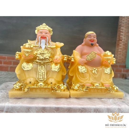 [8inch] Tượng Thần Tài Thổ Địa Đá Nhập Khẩu Cao Cấp Cao 20cm – 5 Màu (Trắng, Vàng, Đỏ, Xanh lá, Xanh lam)