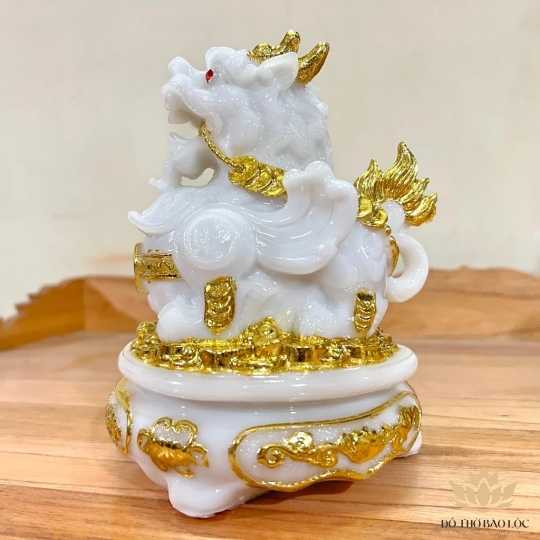 Tượng Tỳ Hưu phong thủy để bàn thờ thần tài hoặc bàn làm việc- cỡ lớn 25cm 