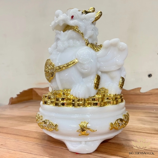 Tượng Tỳ Hưu phong thủy để bàn thờ thần tài hoặc bàn làm việc- cỡ lớn 25cm 