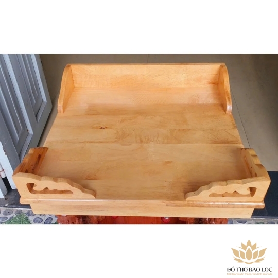 Bàn thờ treo tường gỗ tràm bông vàng 35cm– vàng nhạt