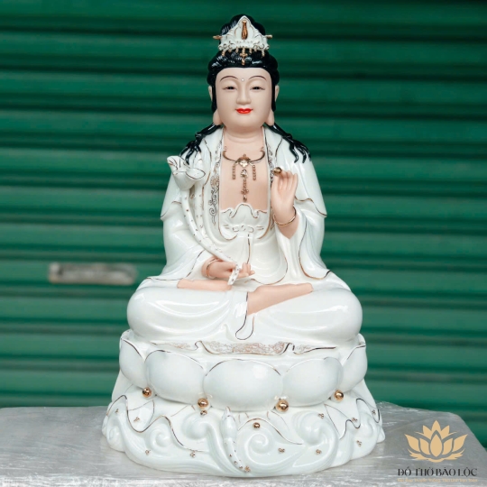 Tượng Đại Thế Chí Bồ Tát Bằng Sứ Đức Hóa 3 cỡ: 12inch, 14inch, 16inch