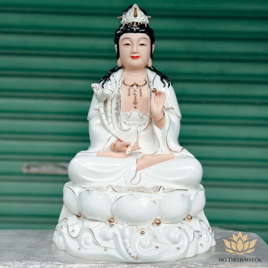 Tượng Đại Thế Chí Bồ Tát Bằng Sứ Đức Hóa 3 cỡ: 12inch, 14inch, 16inch