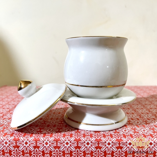 Hủ đựng muối gạo họa tiết Đá Hoa Cương cao 11cm ngang 9cm - Màu Trắng 