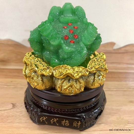 Thiềm thừ phong thủy, Cóc ba chân ngồi trên túi vàng