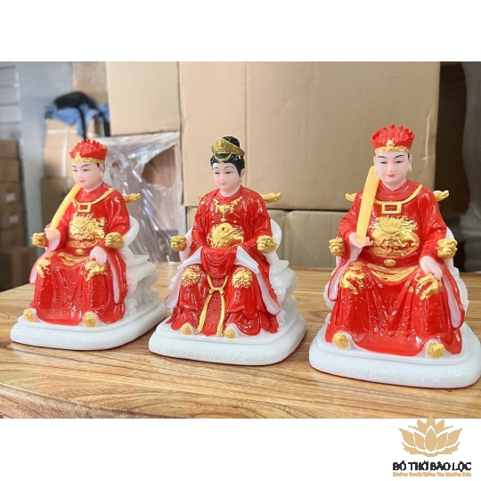 [6inch] Tượng Ông Táo Bà Táo Bằng Đá Nhập Hàng Cao Cấp - Tượng Vàng (Cao 15cm)