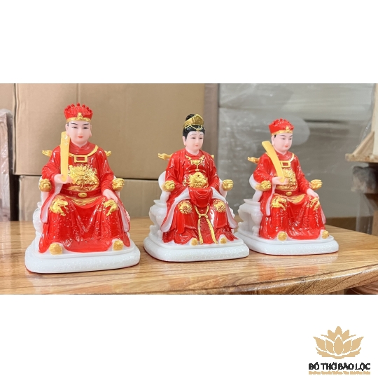 [6inch] Tượng Ông Táo Bà Táo Bằng Đá Nhập Hàng Cao Cấp - Tượng Vàng (Cao 15cm)