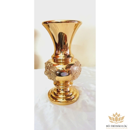 Bình Bông Mai Liễu Bằng Đồng Thương Hiệu Vĩnh Tiến Cao 25cm [BBML-2] 