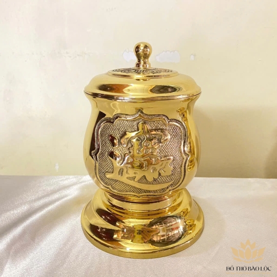 Hũ Đựng Muối Gạo Bằng Đồng Vĩnh Tiến 3 Cỡ - Cỡ Nhỏ (Cao 8cm)