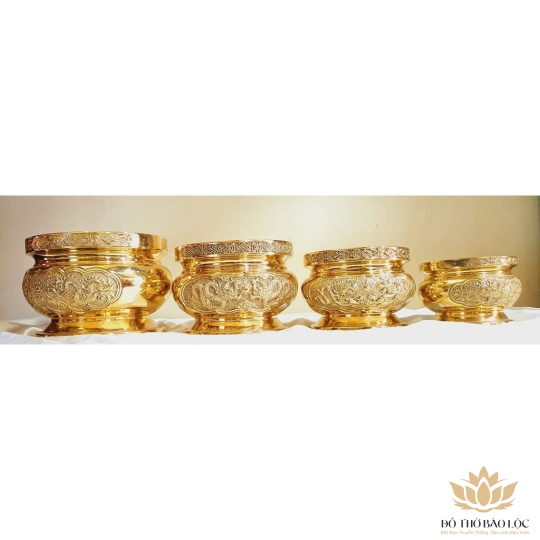 Bát Nhang Bằng Đồng (4 Cỡ) thương hiệu Vĩnh Tiến nguyên chất - Cỡ 4 (Cao 13cm)