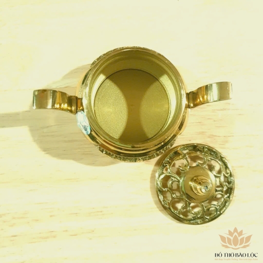 Đỉnh đốt trầm bằng đồng thương hiệu Thuận Phát (3 cỡ) - Cỡ 1 Cao 7cm