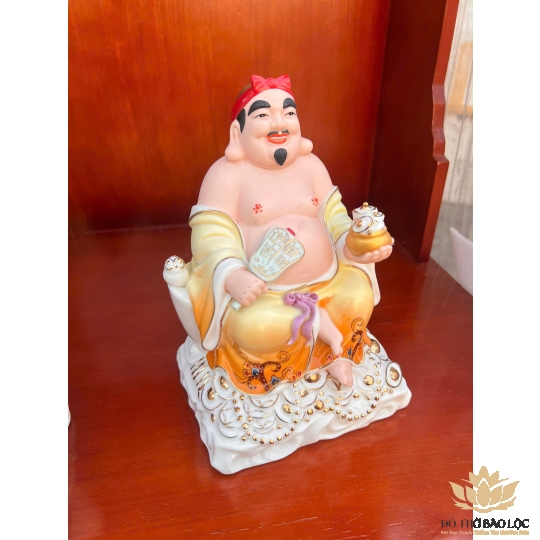 [8inch] Tượng Thần Tài Thổ Địa Sứ Đức Hóa cao cấp nhập khẩu Đài Loan Cao 21cm- 2 màu ( Trắng , Vàng )