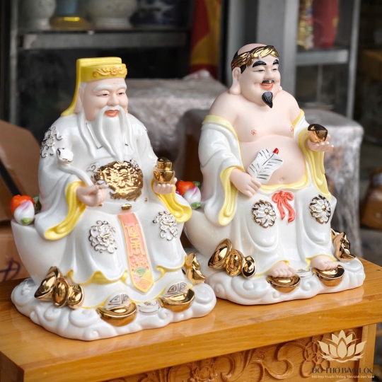 [A5] Tượng Thần Tài Thổ Địa Bằng Sứ Đức Hóa Nhập Khẩu Cao Cấp 2 cỡ