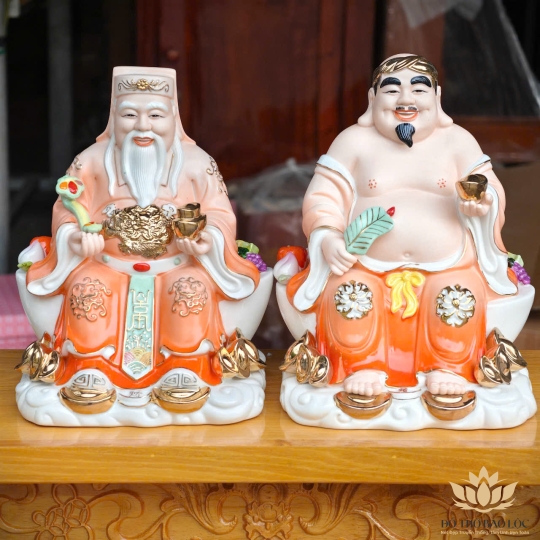 [A5] Tượng Thần Tài Thổ Địa Bằng Sứ Đức Hóa Nhập Khẩu Cao Cấp 2 cỡ