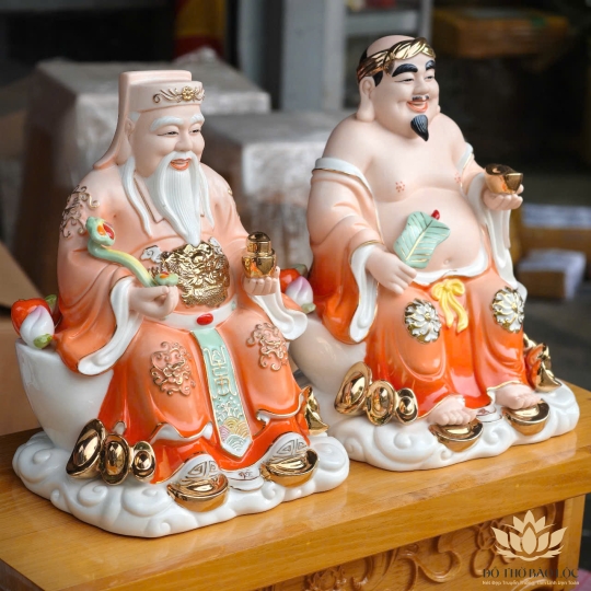 [A5] Tượng Thần Tài Thổ Địa Bằng Sứ Đức Hóa Nhập Khẩu Cao Cấp 2 cỡ